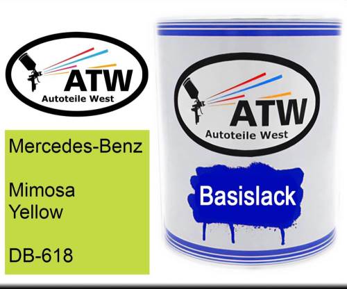 Mercedes-Benz, Mimosa Yellow, DB-618: 1L Lackdose, von ATW Autoteile West.